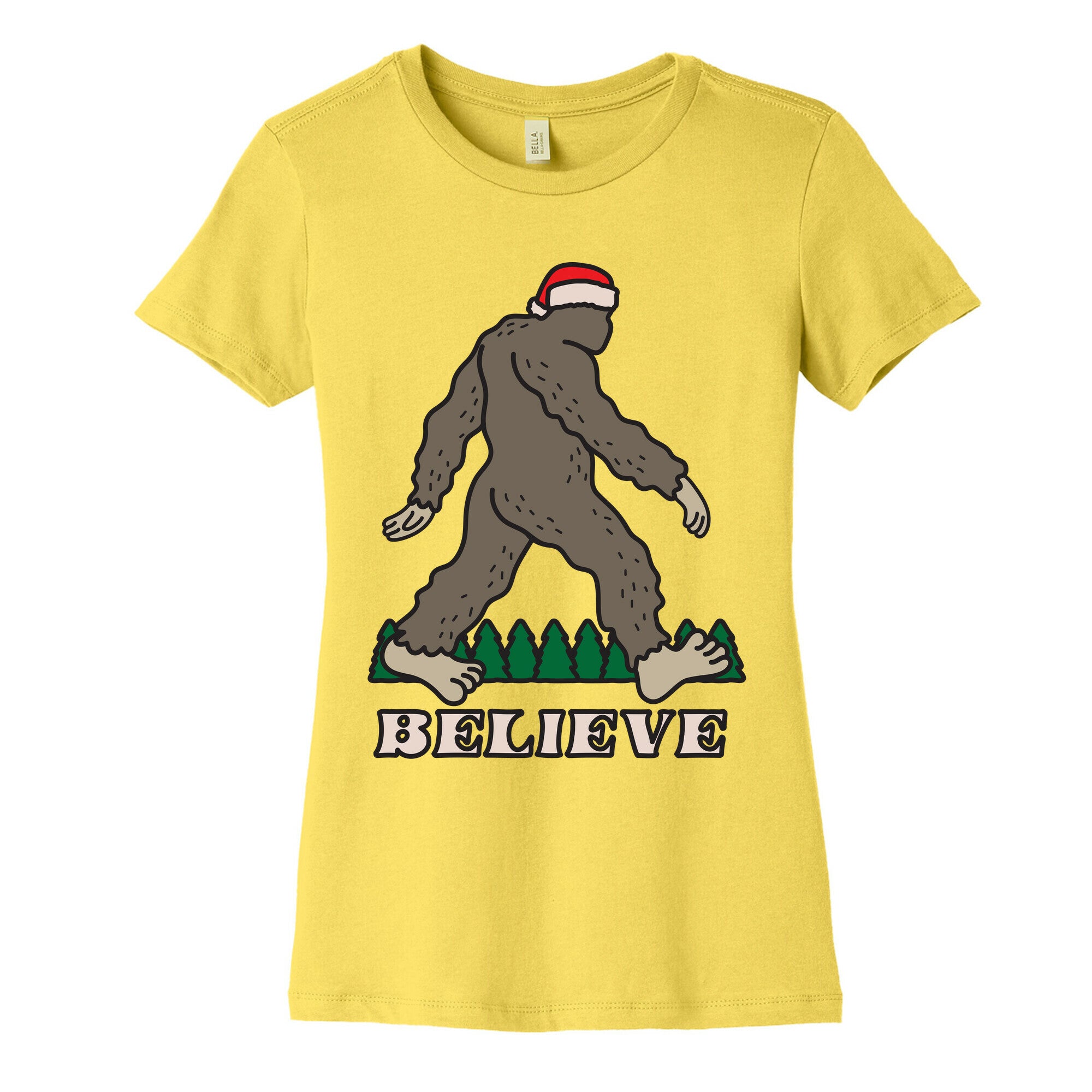 Santa Sasquatch Women's Cotton Tee