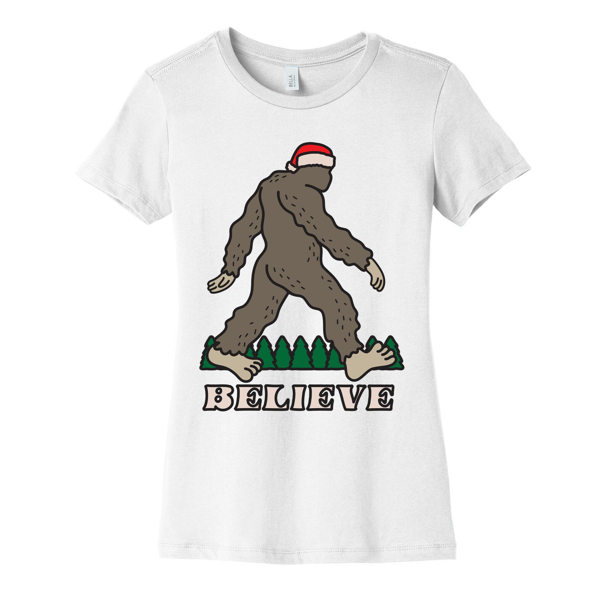 Santa Sasquatch Women's Cotton Tee