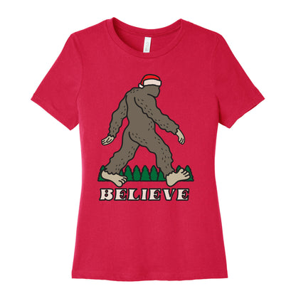 Santa Sasquatch Women's Cotton Tee