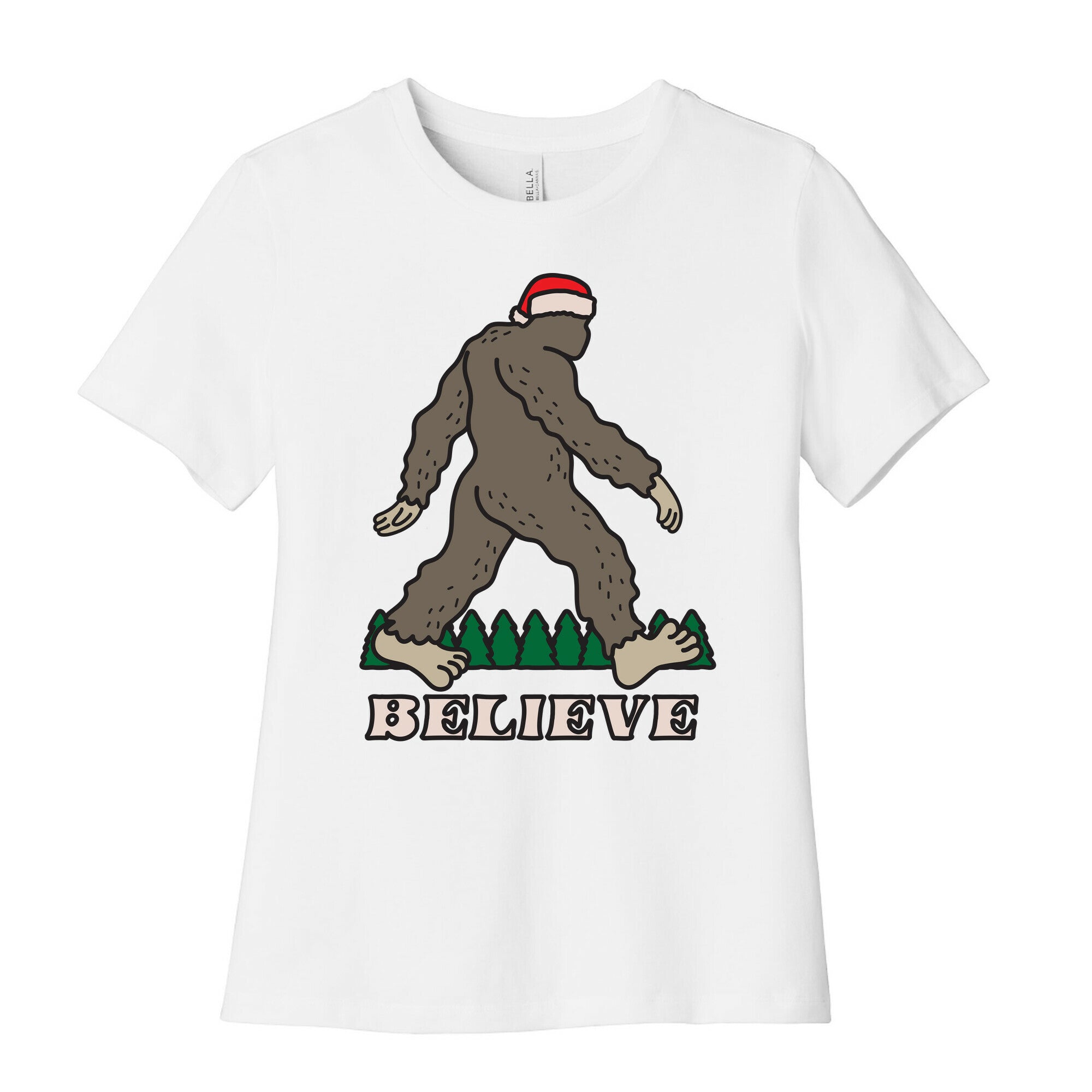 Santa Sasquatch Women's Cotton Tee