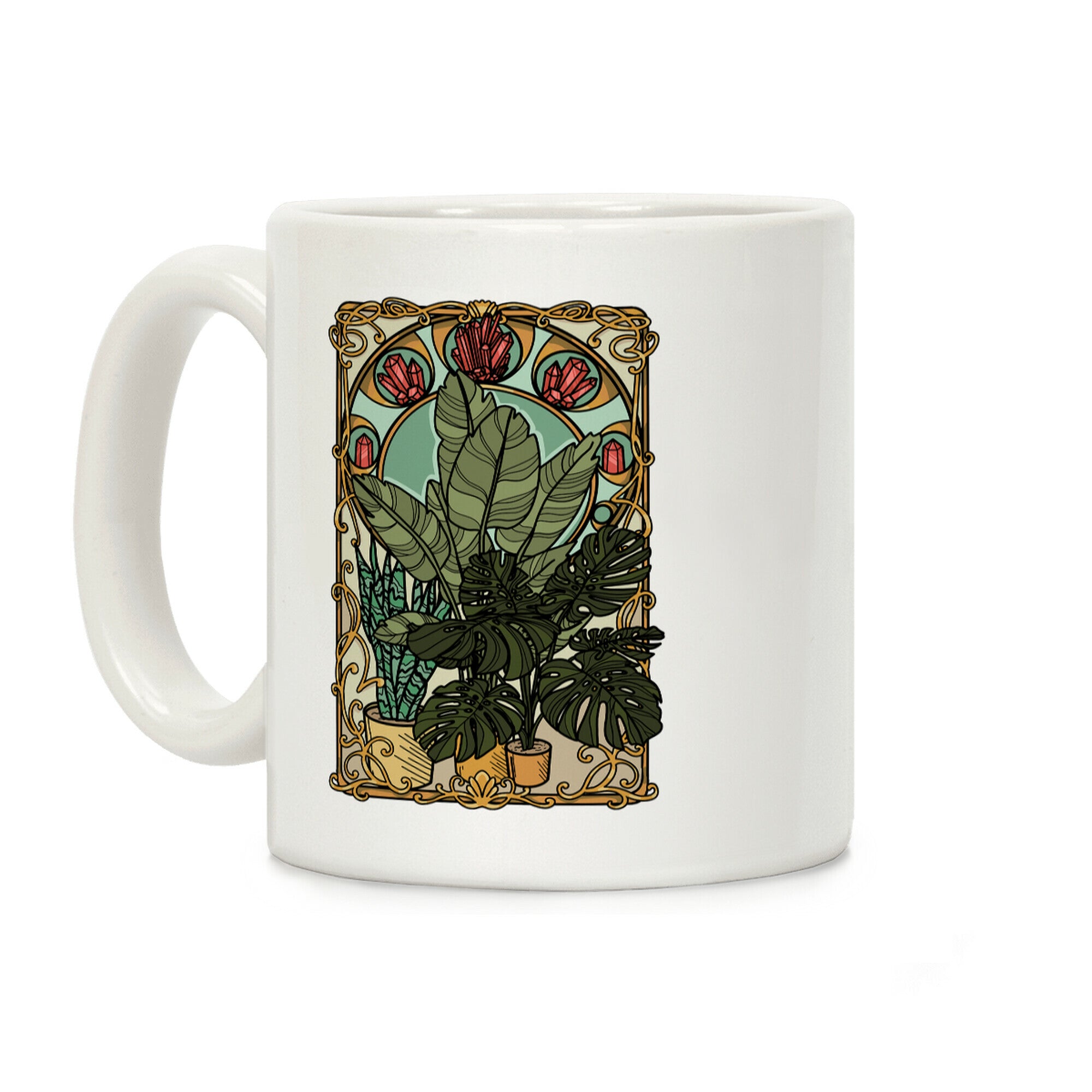 Art Nouveau House Plants Coffee Mug