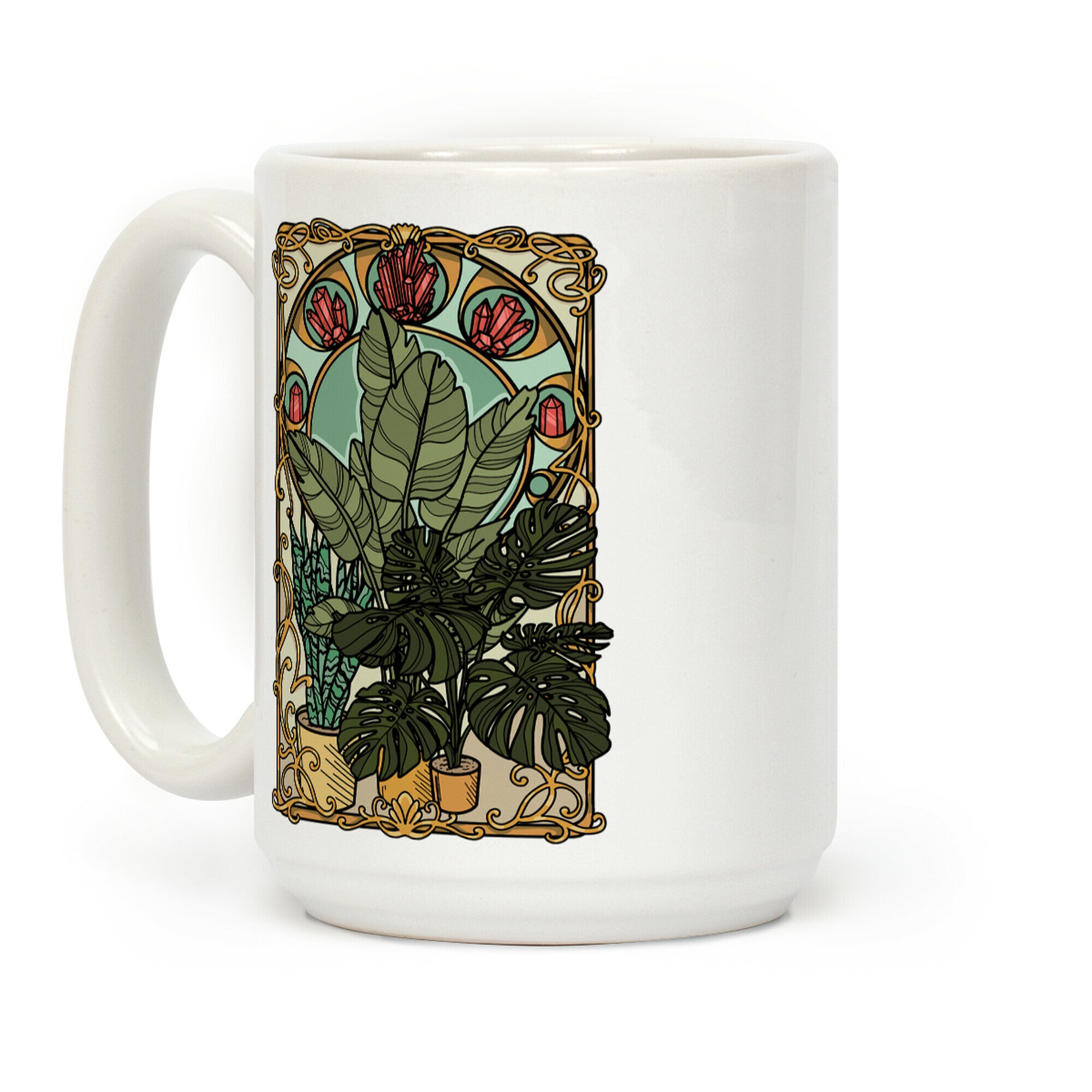 Art Nouveau House Plants Coffee Mug