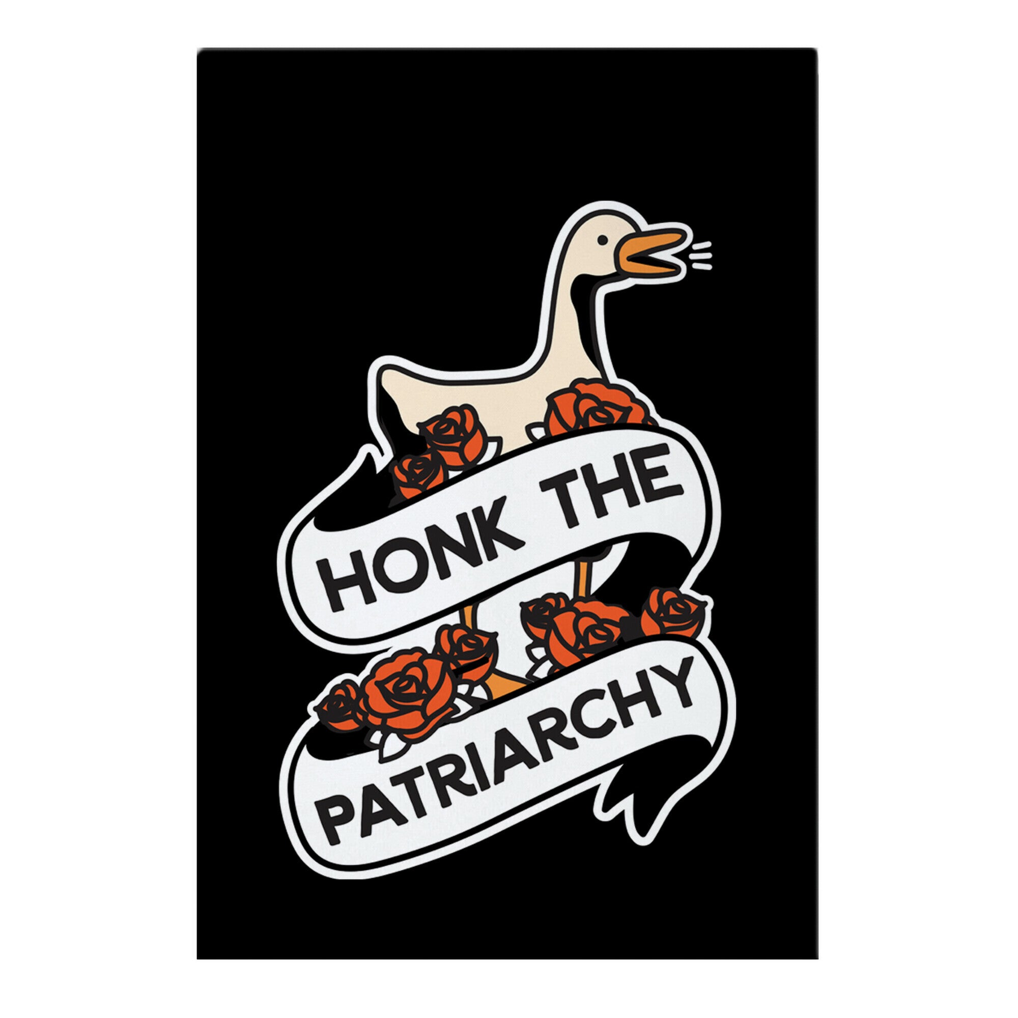 Honk The Patriarchy Goose Garden Flag