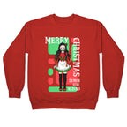 Merry Christmas Demon Girl Nezuko Crewneck Sweatshirt