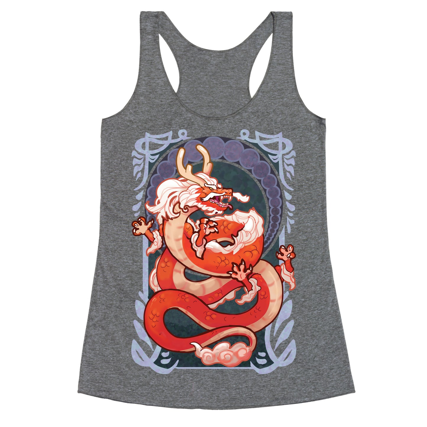 Art Nouveau Dragon Racerback Tank