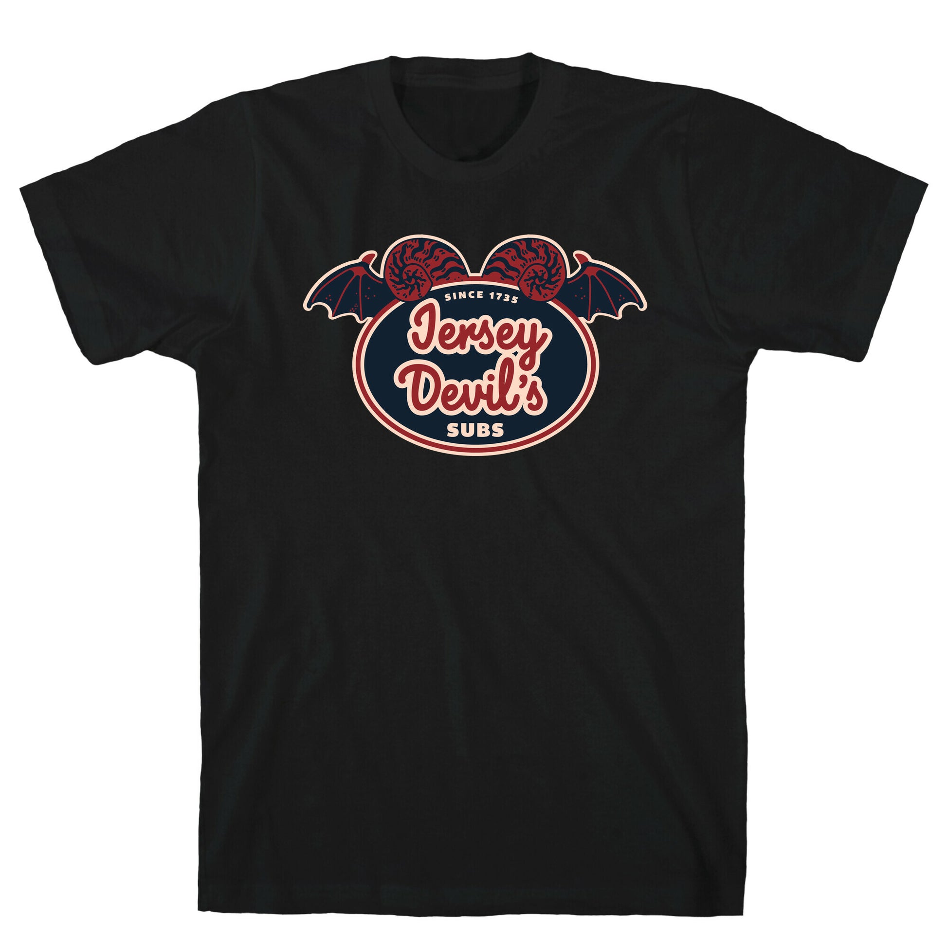 Jersey Devil Subs Logo Parody T-Shirt