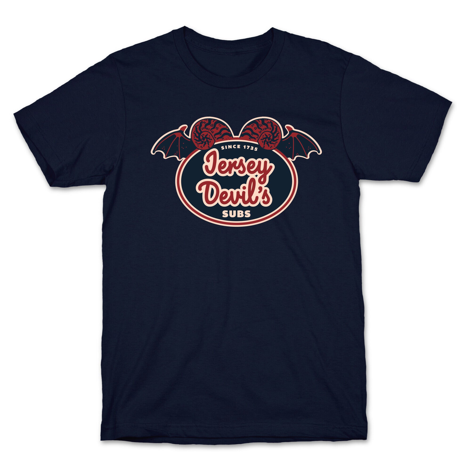 Jersey Devil Subs Logo Parody T-Shirt