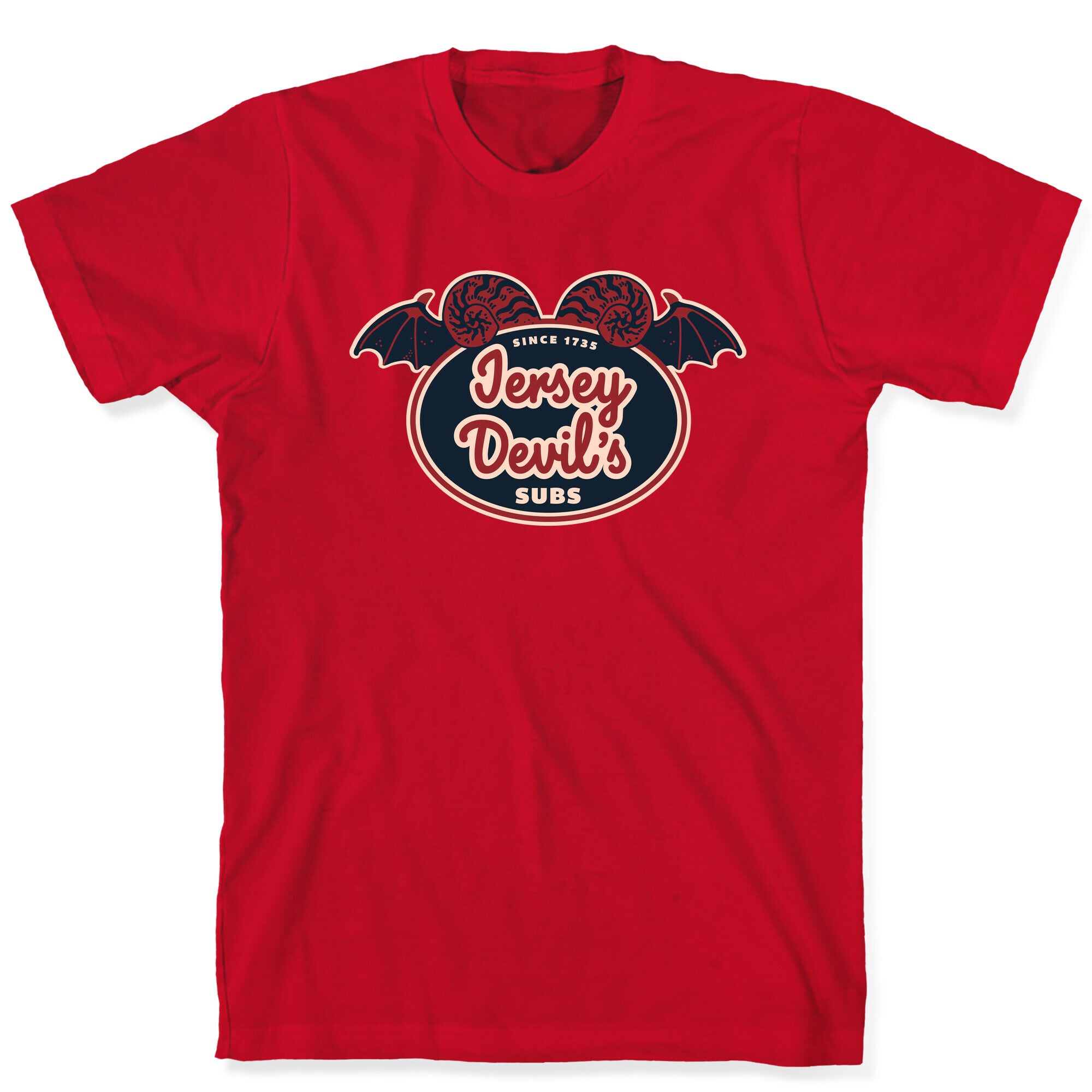Jersey Devil Subs Logo Parody T-Shirt