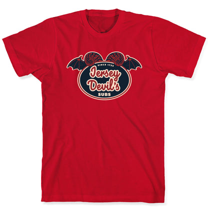 Jersey Devil Subs Logo Parody T-Shirt