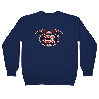 Jersey Devil Subs Logo Parody Crewneck Sweatshirt