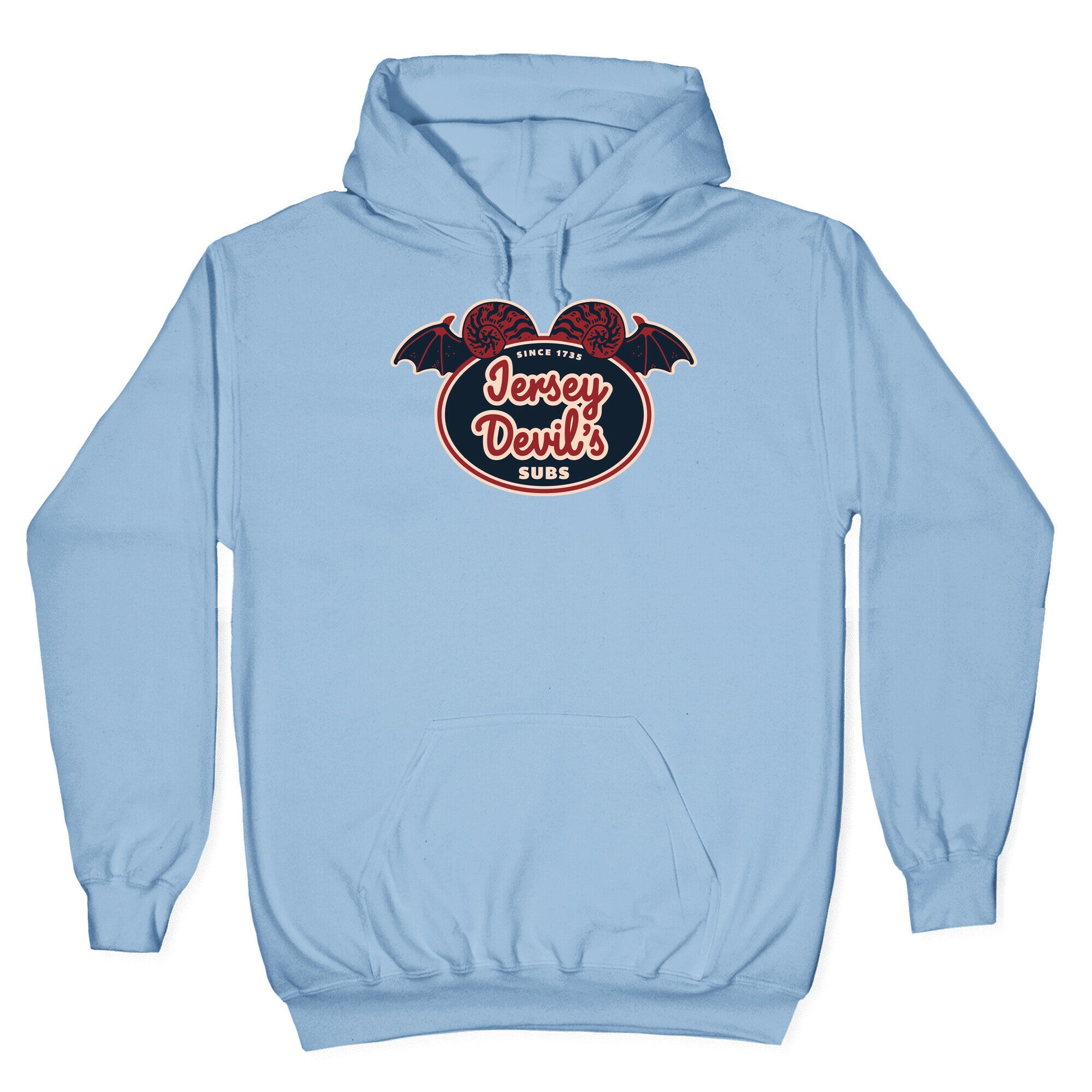 Jersey Devil Subs Logo Parody Hoodie