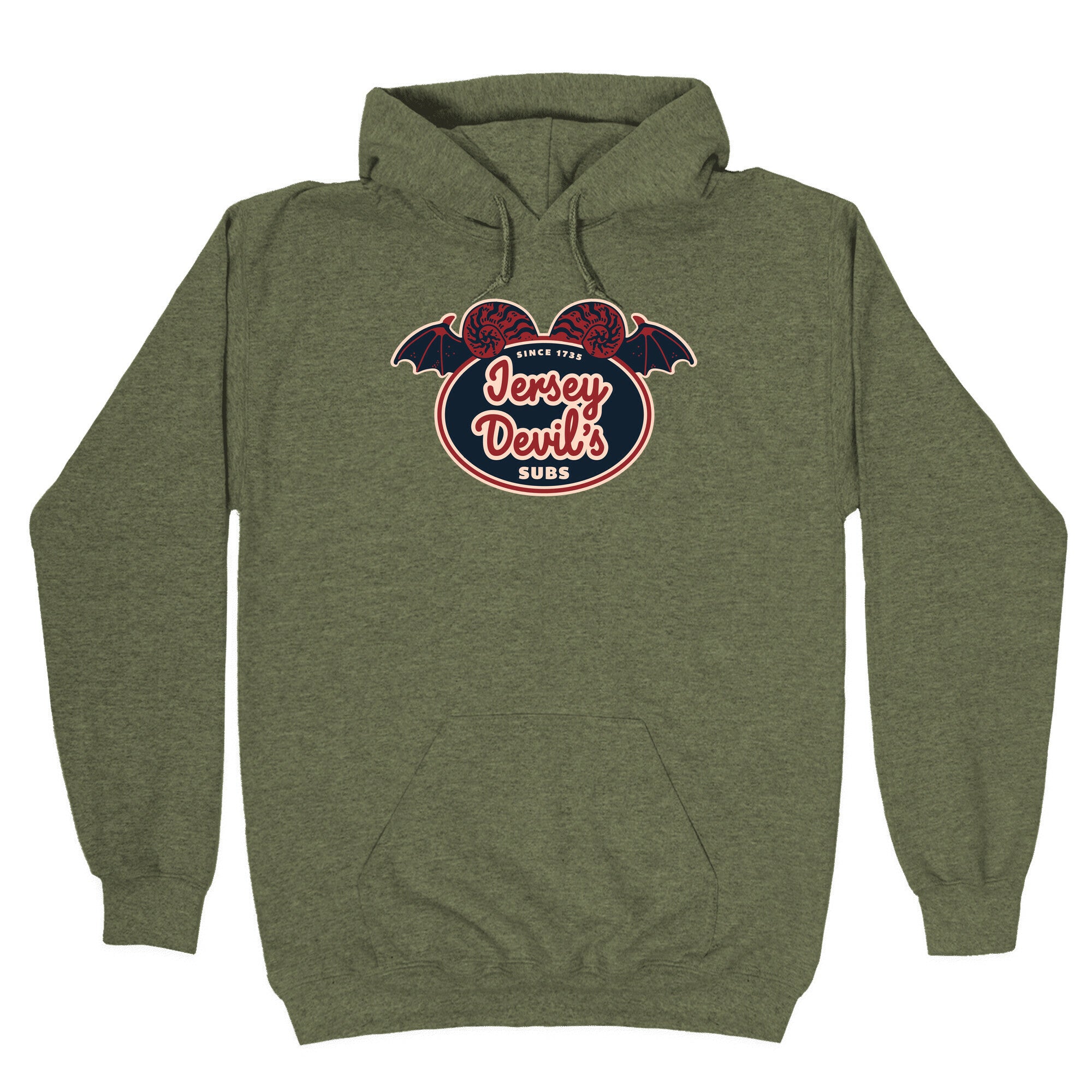 Jersey Devil Subs Logo Parody Hoodie