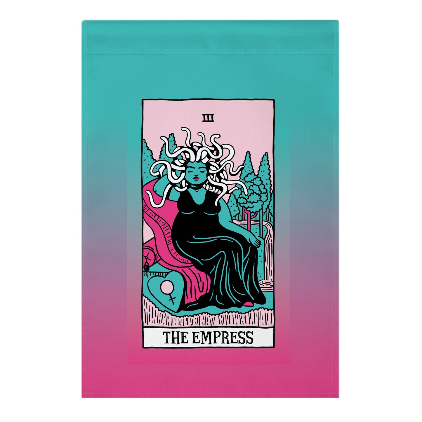 Creepy Cute Tarots: The Empress Medusa Garden Flag