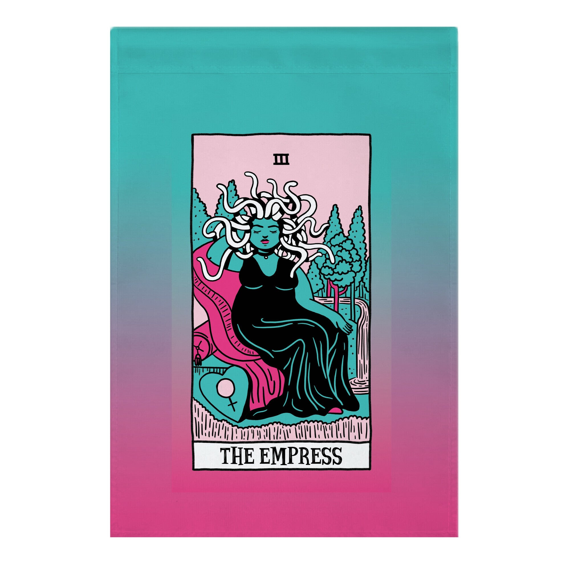 Creepy Cute Tarots: The Empress Medusa Garden Flag