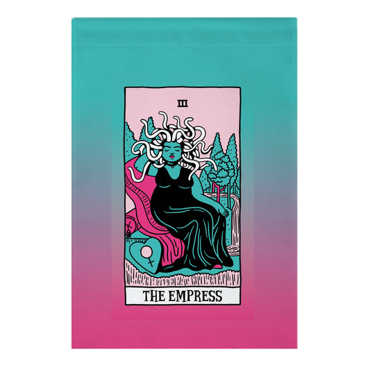 Creepy Cute Tarots: The Empress Medusa Garden Flag