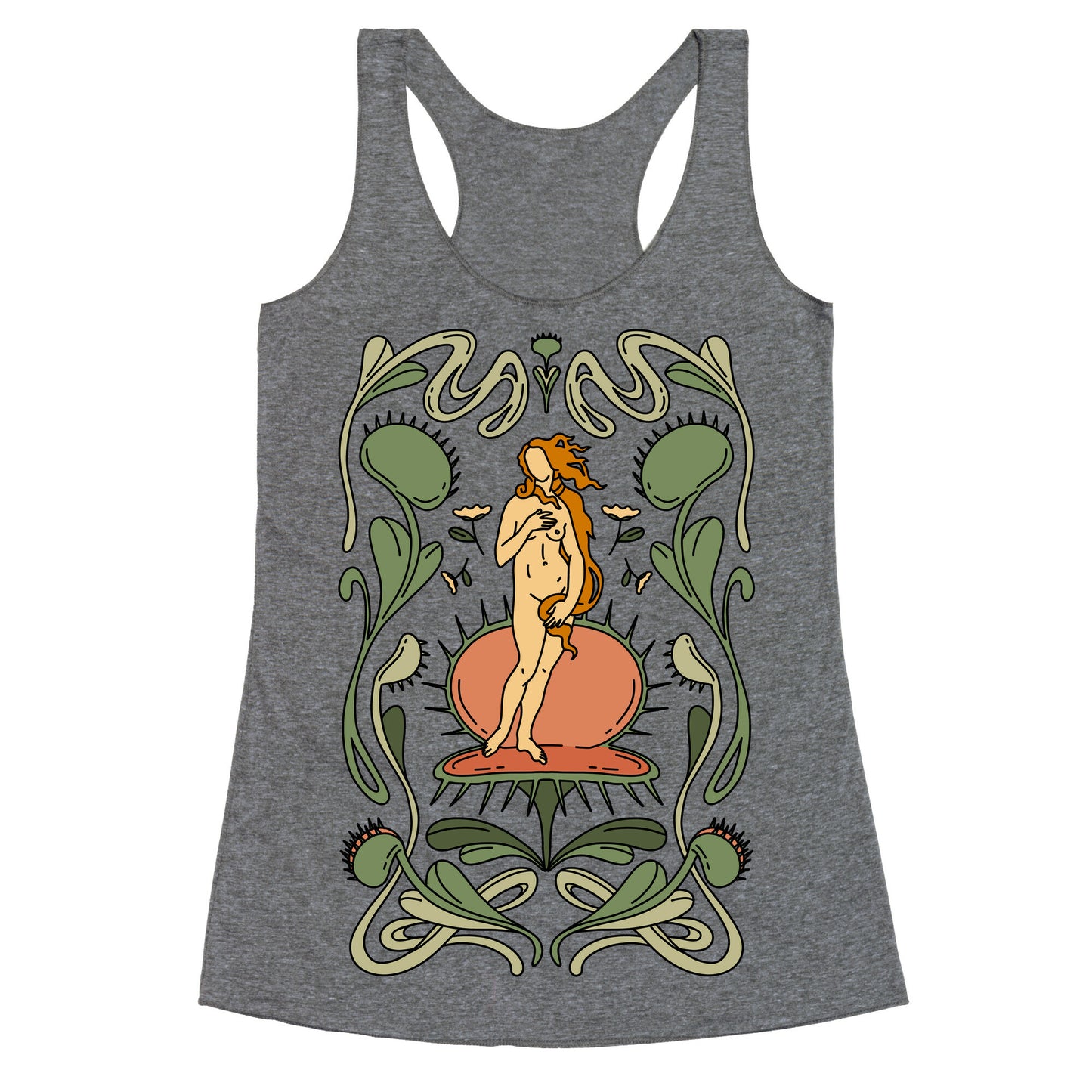 The Birth of Venus Fly Trap Racerback Tank