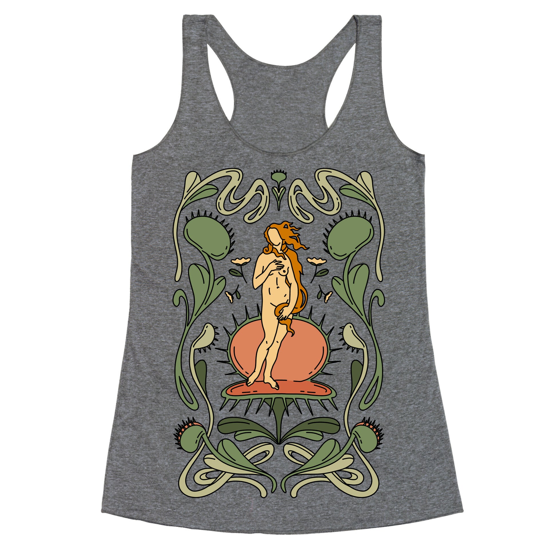 The Birth of Venus Fly Trap Racerback Tank