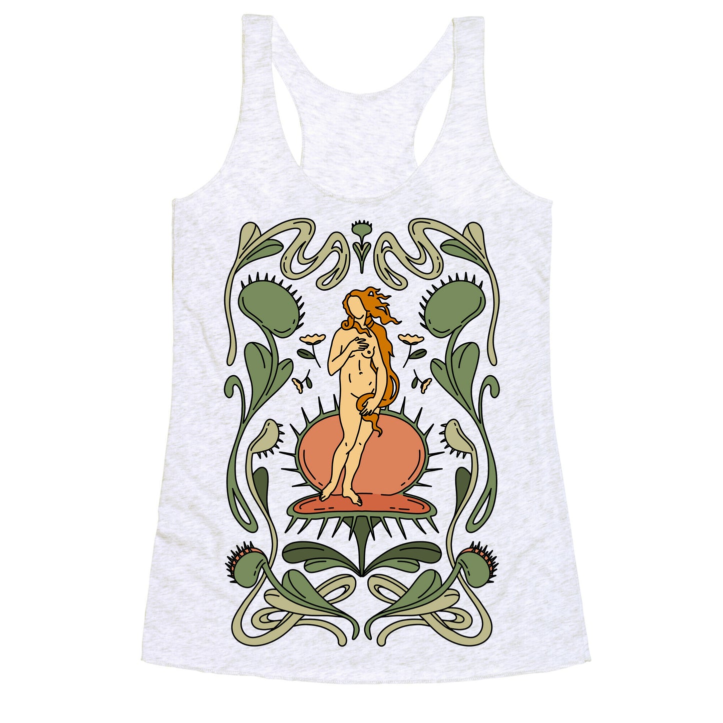 The Birth of Venus Fly Trap Racerback Tank
