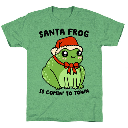 Santa Frog Is Comin' To Town Unisex Triblend Tee