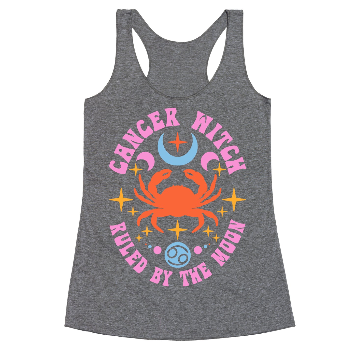 Cancer Witch Ruled By The Moon Racerback Tank