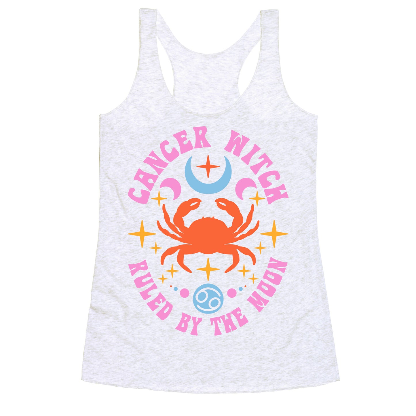Cancer Witch Ruled By The Moon Racerback Tank