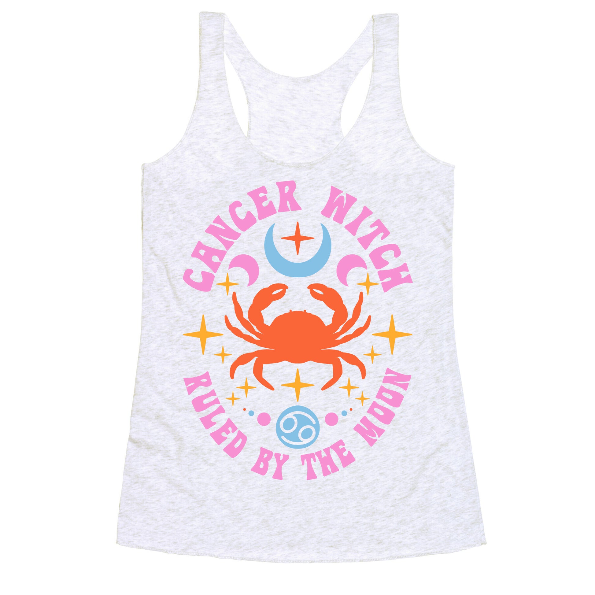 Cancer Witch Ruled By The Moon Racerback Tank