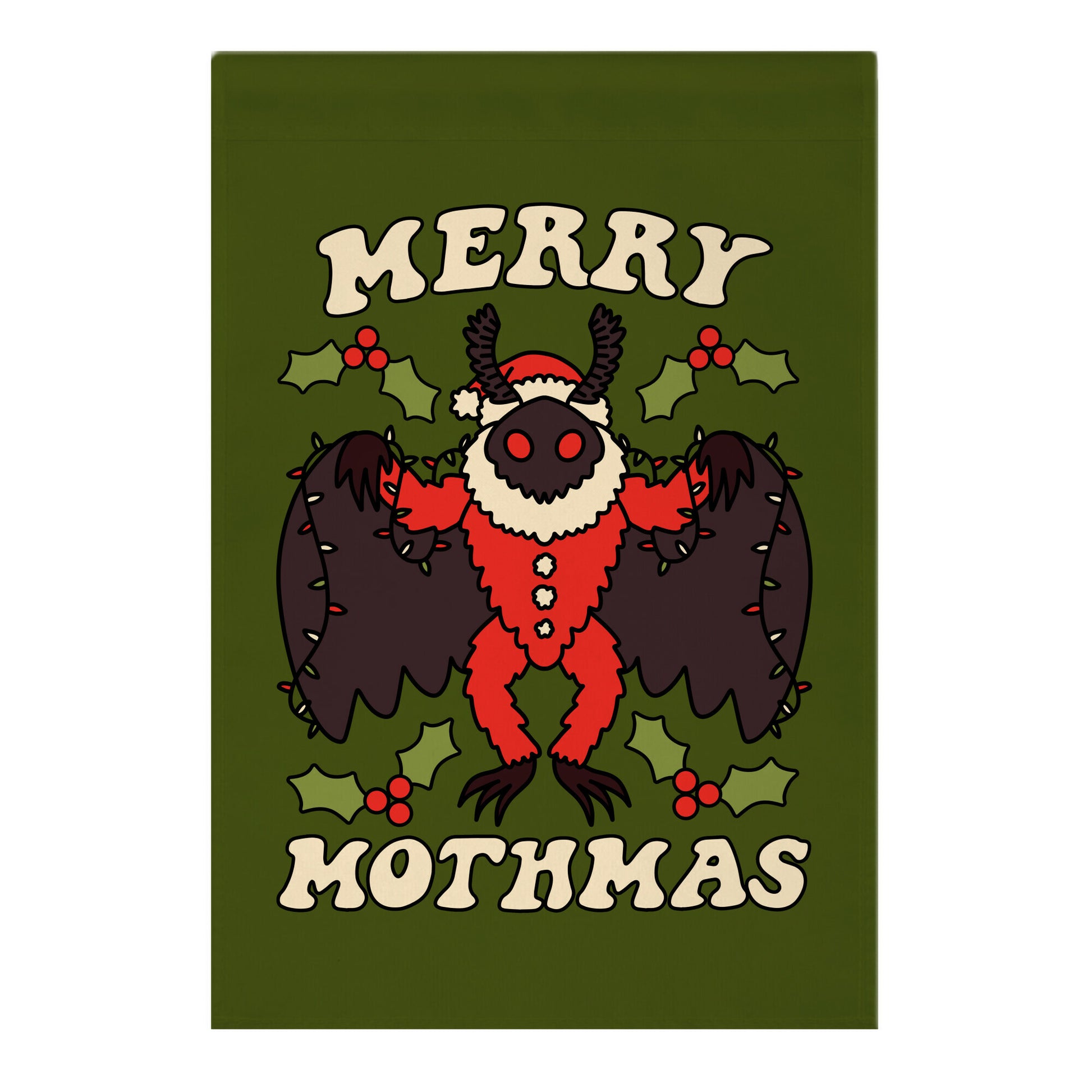 Merry Mothmas Garden Flag