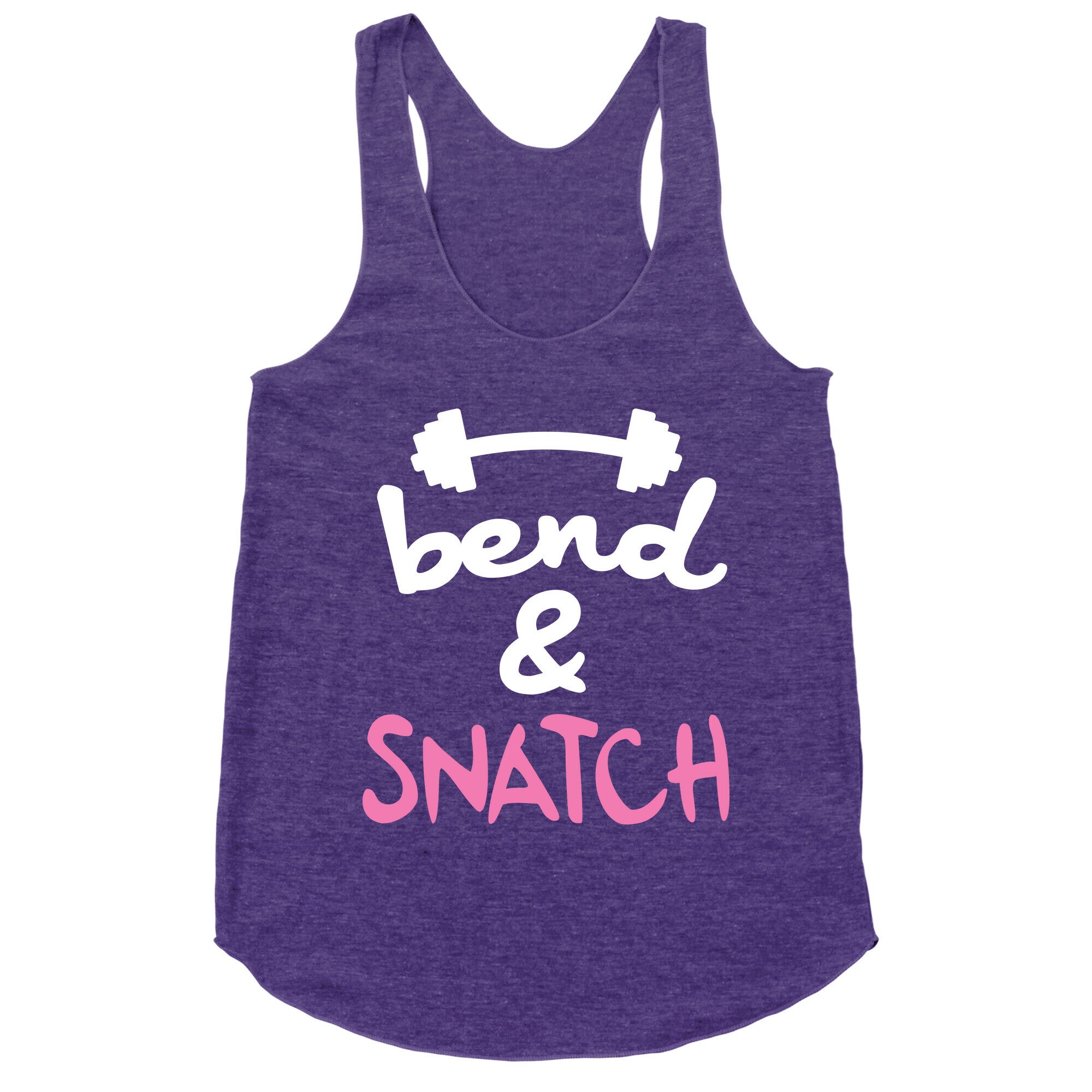 Bend And Snatch \(Pink\) Racerback Tank