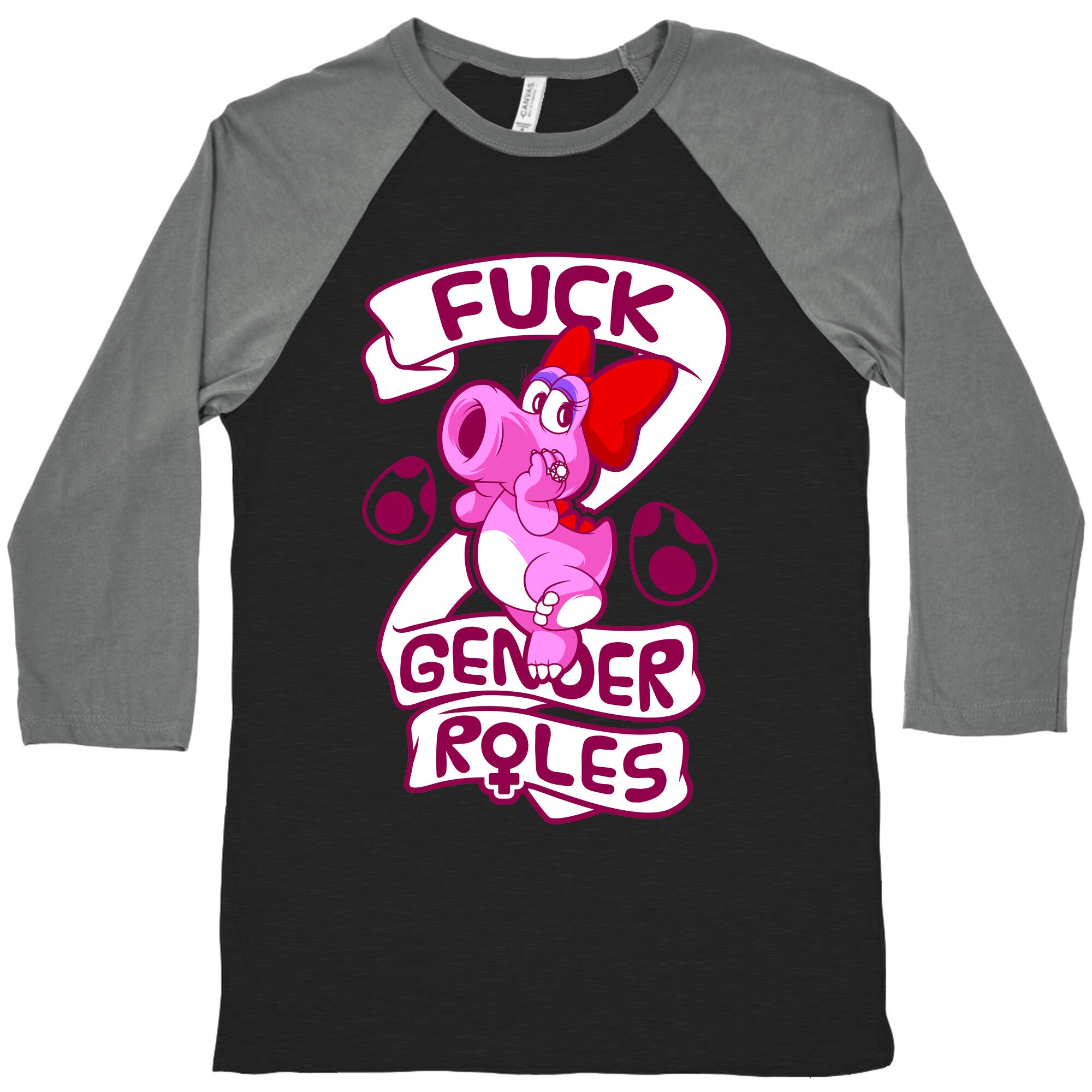 Fuck Gender Roles (Birdo) Baseball Tee