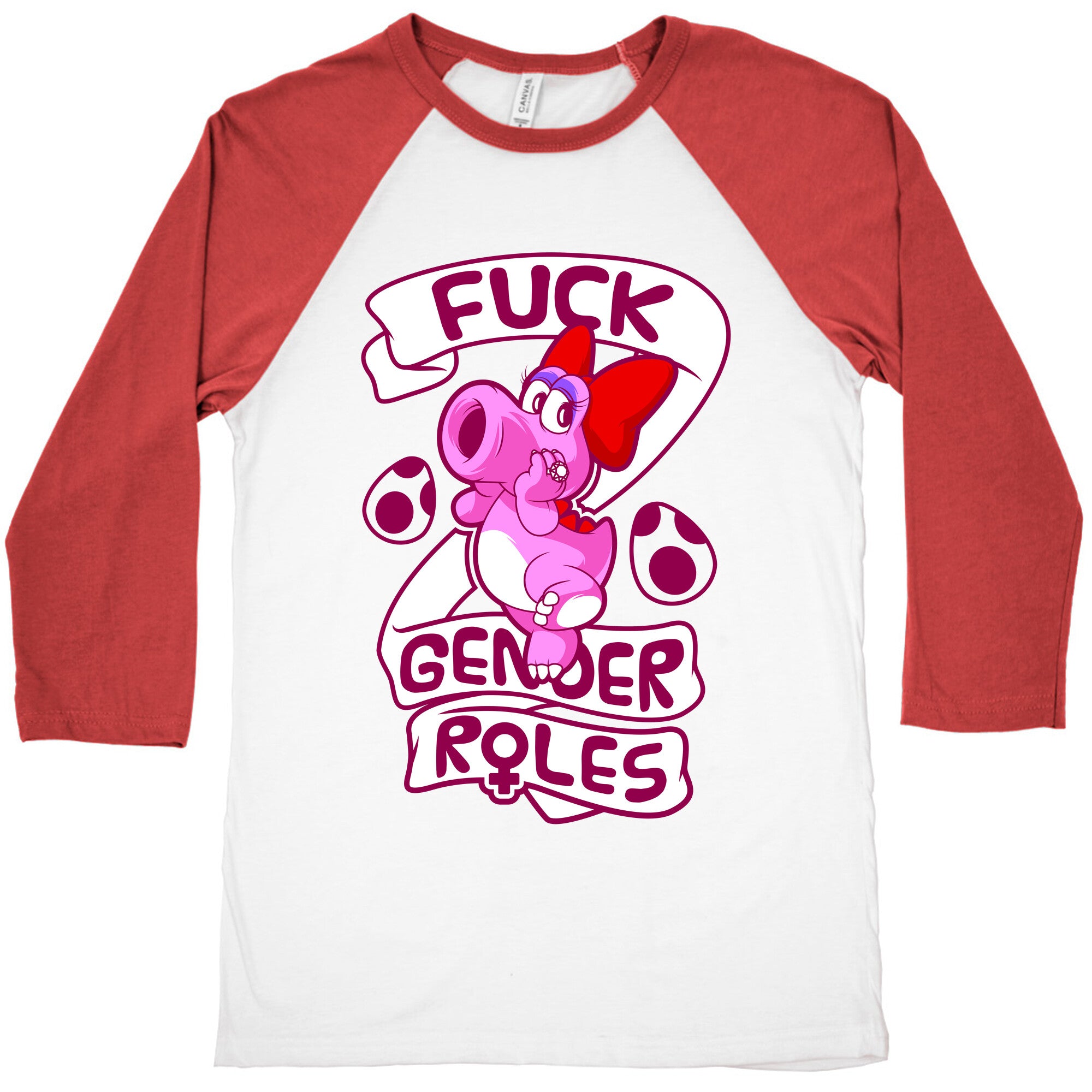Fuck Gender Roles (Birdo) Baseball Tee