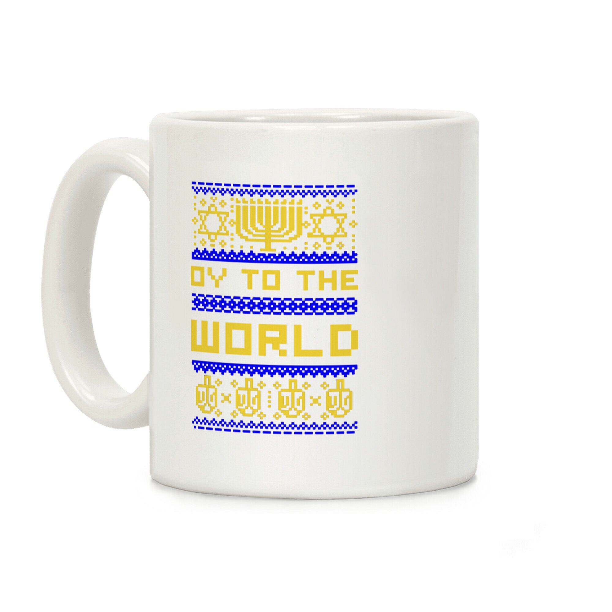 Oy To The World Ugly Sweater Coffee Mug