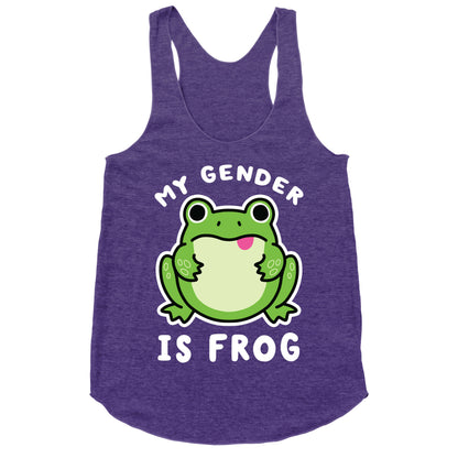 My Gender Is Frog Racerback Tank