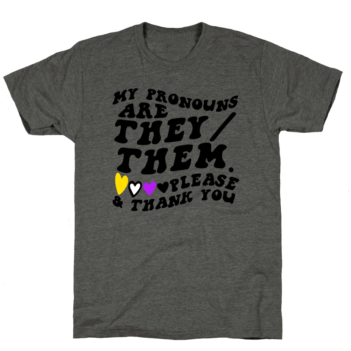 My Pronouns Are They/Them. Please & Thank You Unisex Triblend Tee