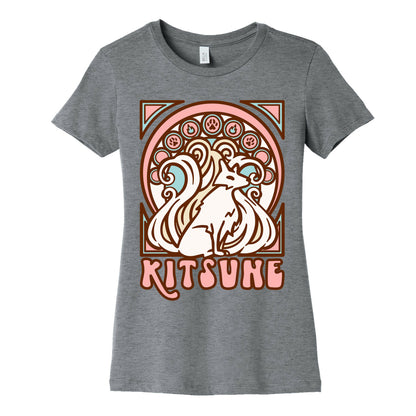 Art Nouveau Kitsune Women's Cotton Tee