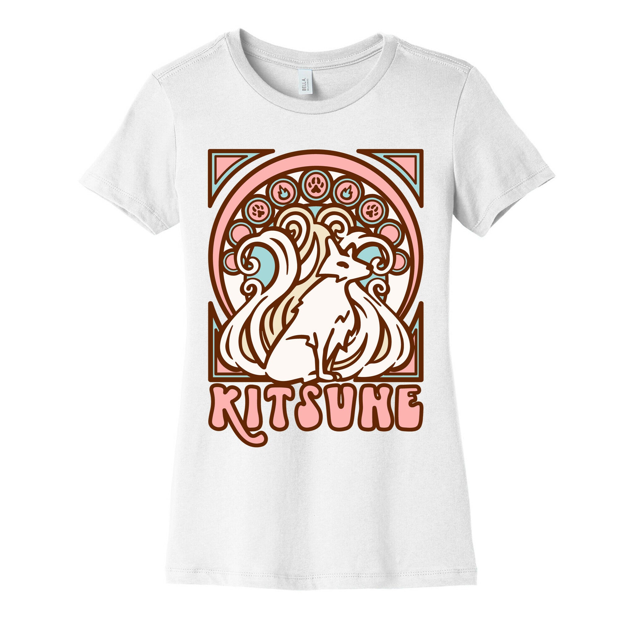 Art Nouveau Kitsune Women's Cotton Tee
