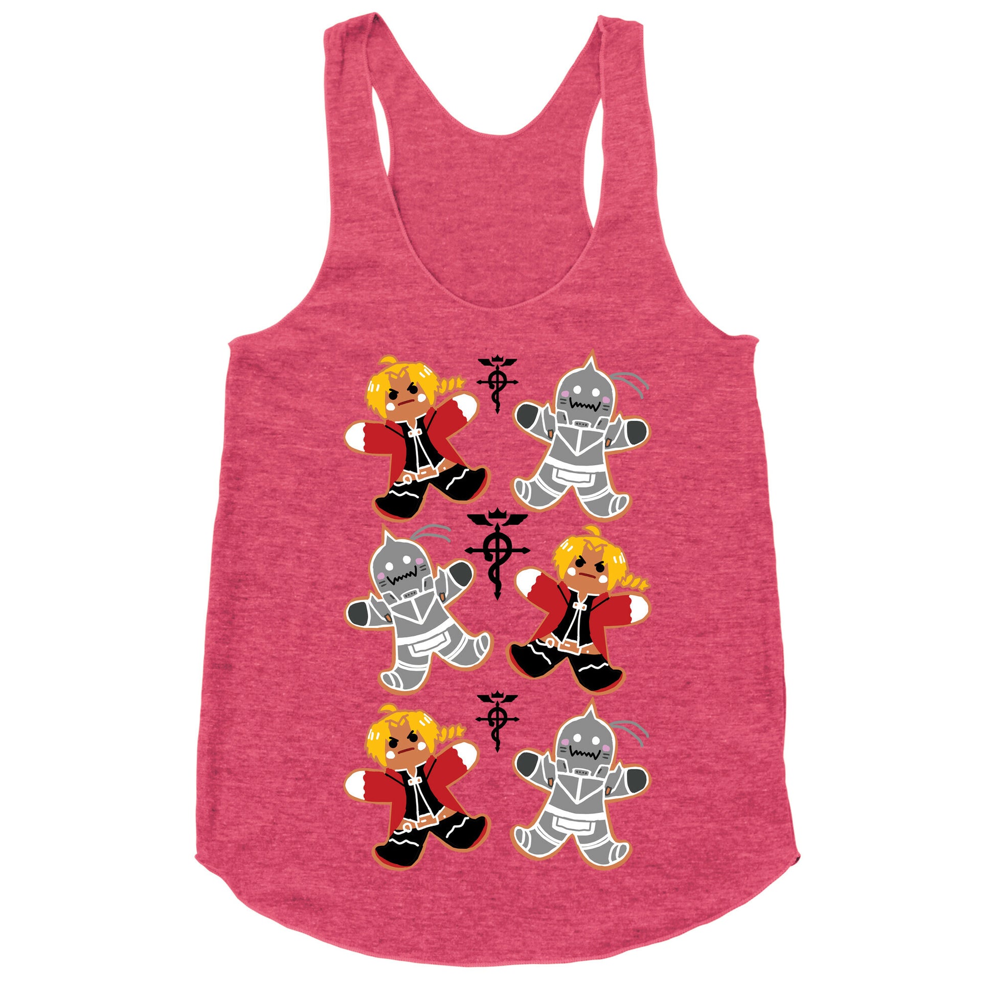 Fullmetal Alchemist Gingerbread Men Racerback Tank