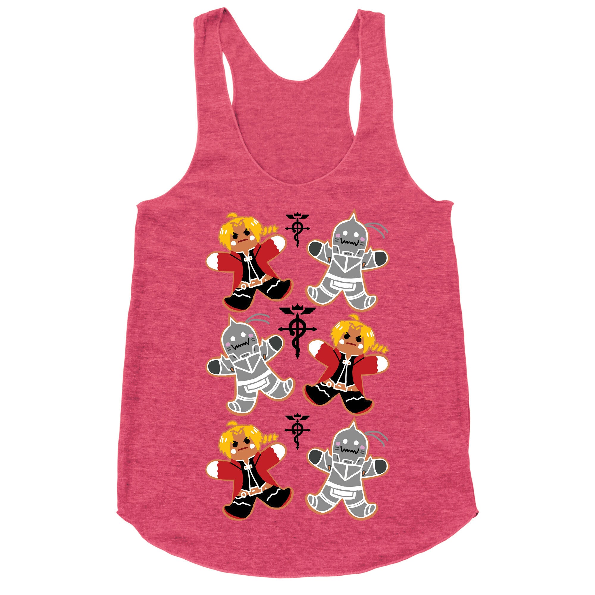 Fullmetal Alchemist Gingerbread Men Racerback Tank