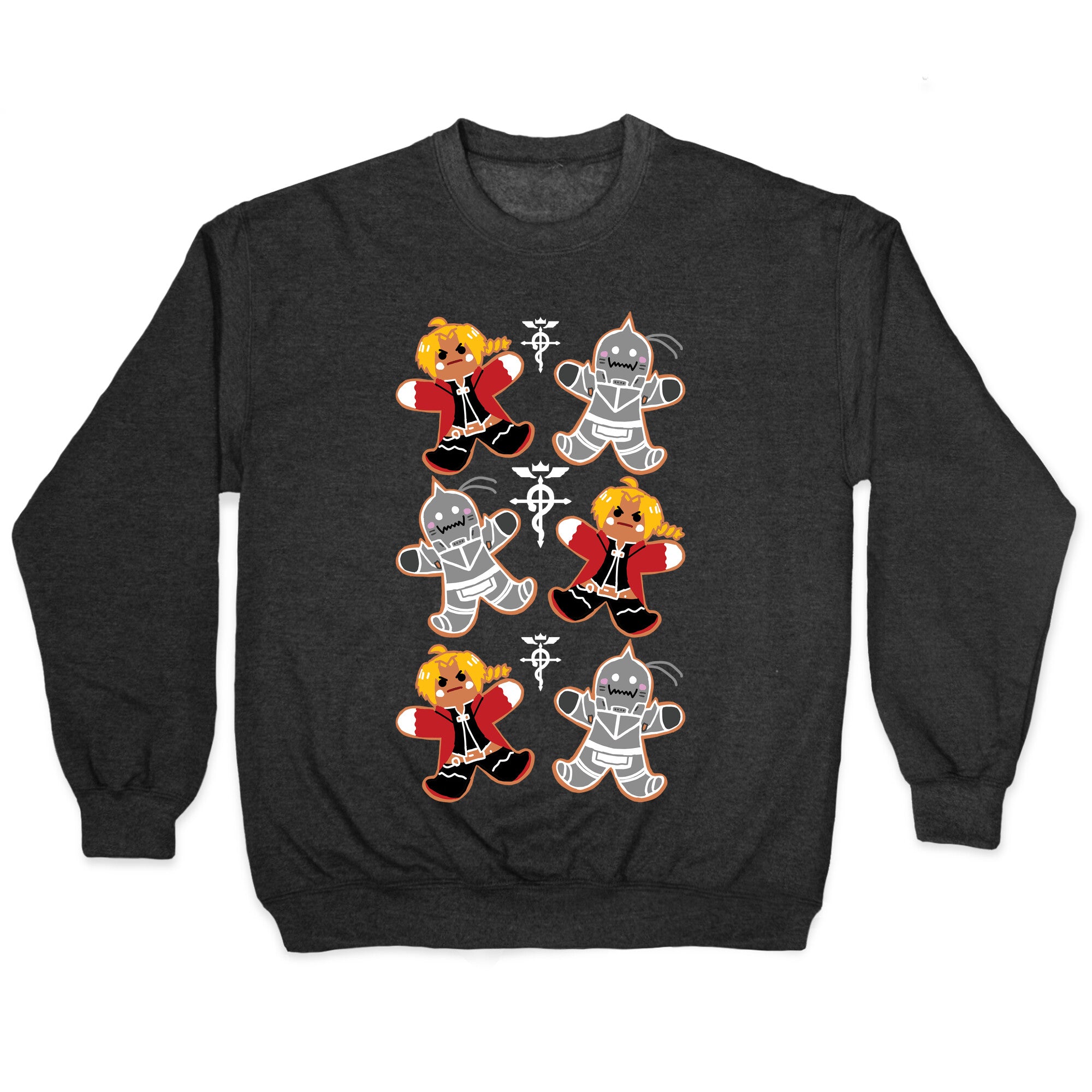 Fullmetal Alchemist Gingerbread Men Crewneck Sweatshirt