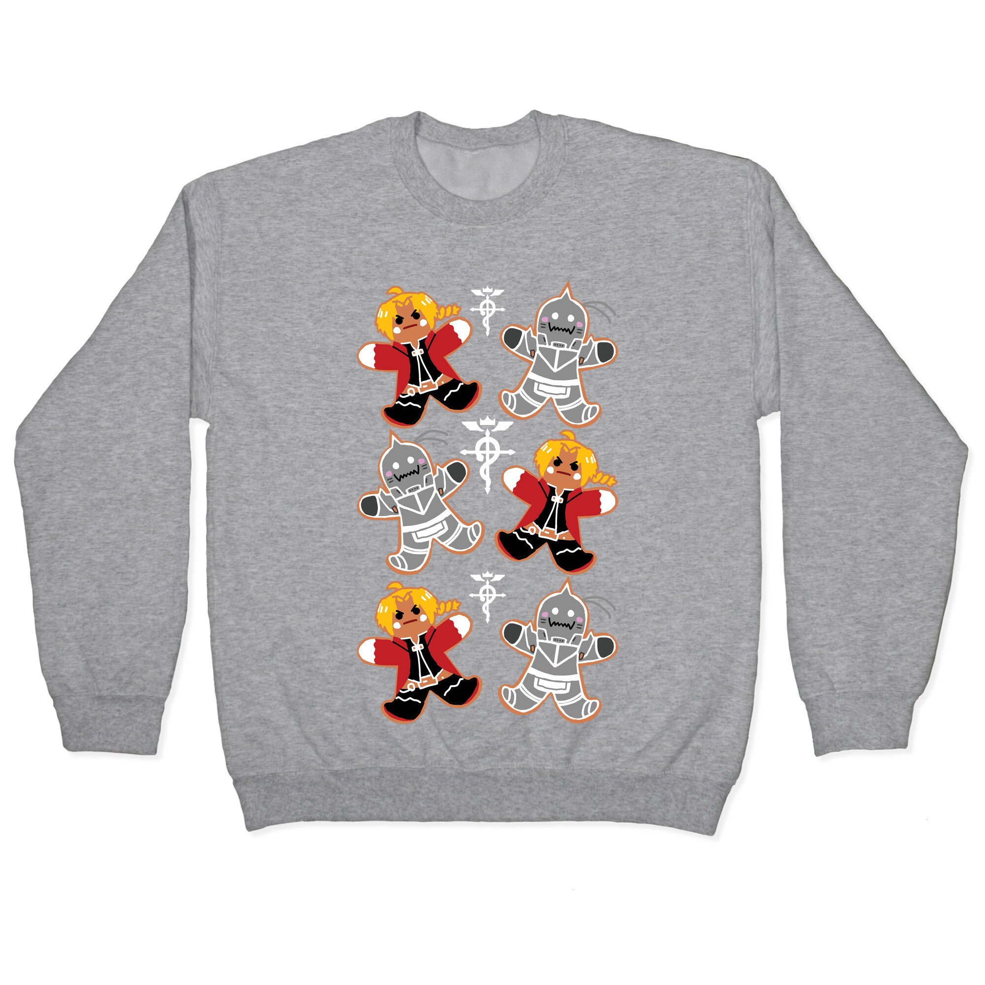 Fullmetal Alchemist Gingerbread Men Crewneck Sweatshirt