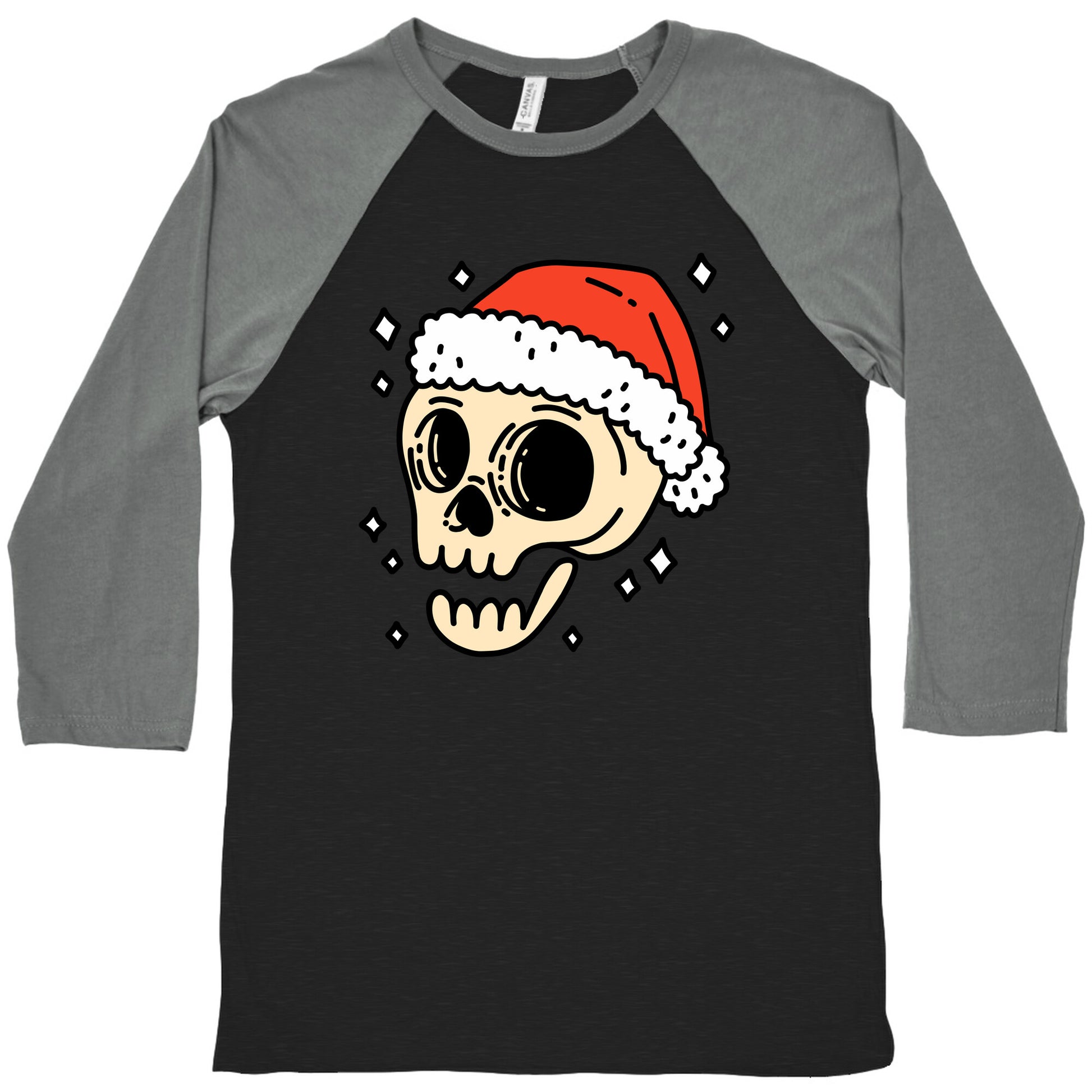 Santa Skull Baseball Tee