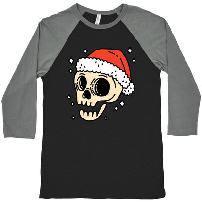Santa Skull Baseball Tee