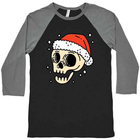 Santa Skull Baseball Tee