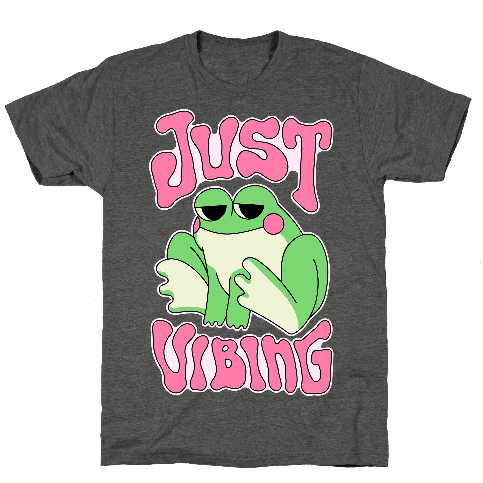 Just Vibing Groovy Frog Unisex Triblend Tee
