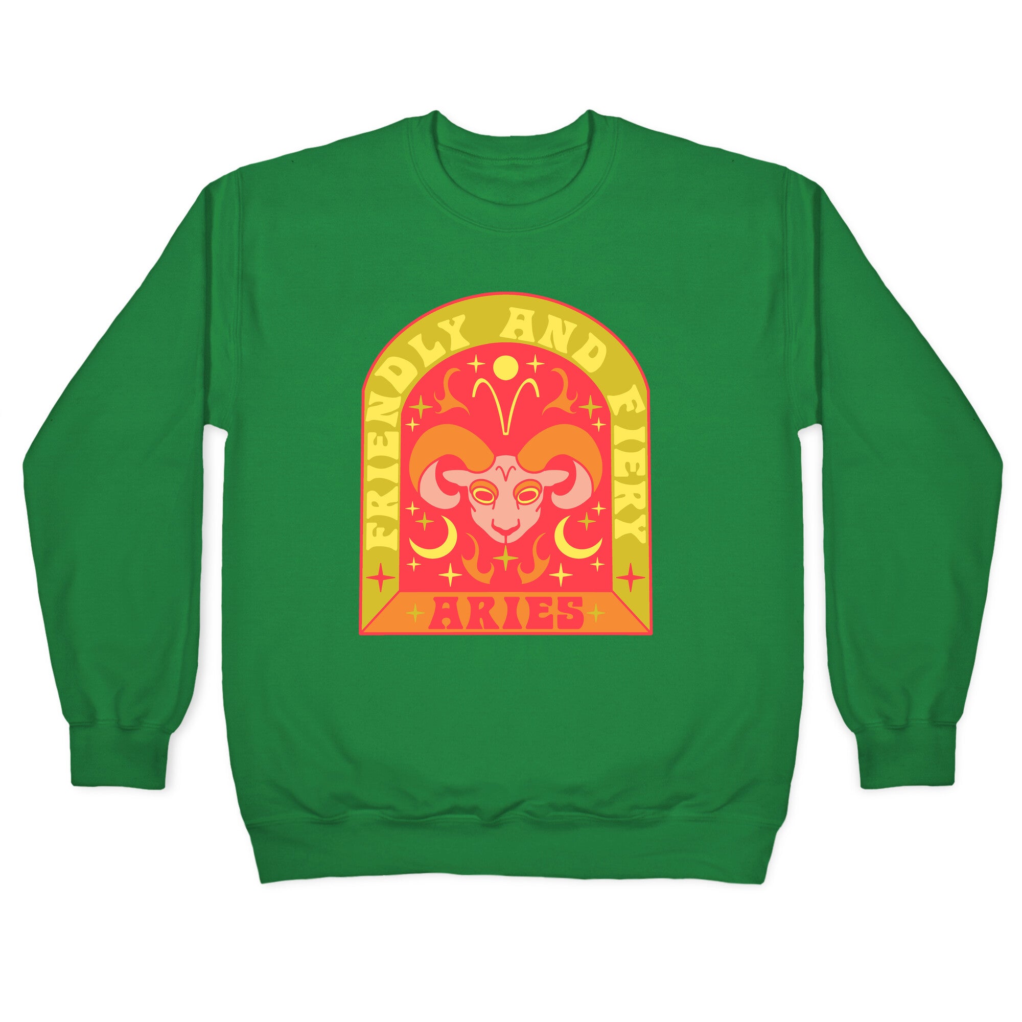 Friendly And Fiery Aries Crewneck Sweatshirt