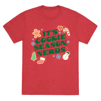 It's Cookie Season, Nerds Christmas Unisex Triblend Tee