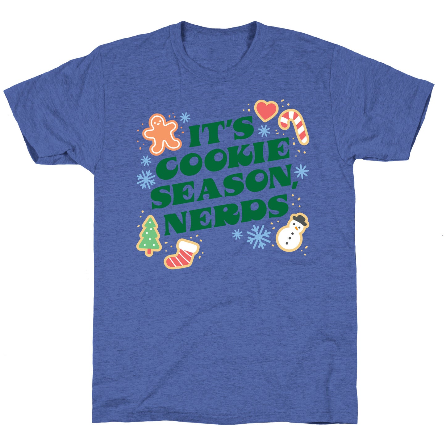 It's Cookie Season, Nerds Christmas Unisex Triblend Tee