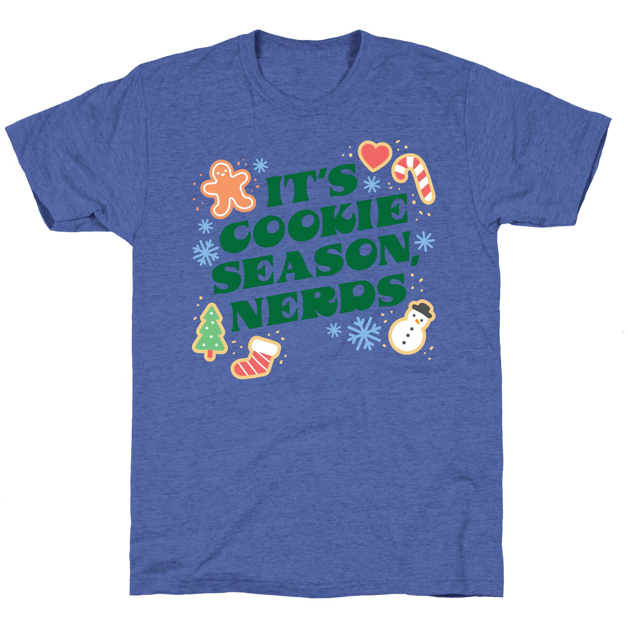 It's Cookie Season, Nerds Christmas Unisex Triblend Tee