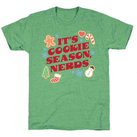 It's Cookie Season, Nerds Christmas Unisex Triblend Tee