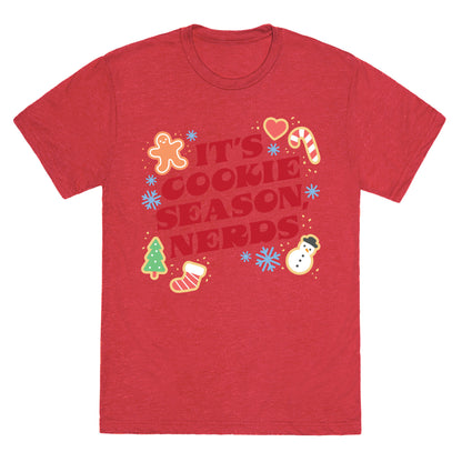 It's Cookie Season, Nerds Christmas Unisex Triblend Tee
