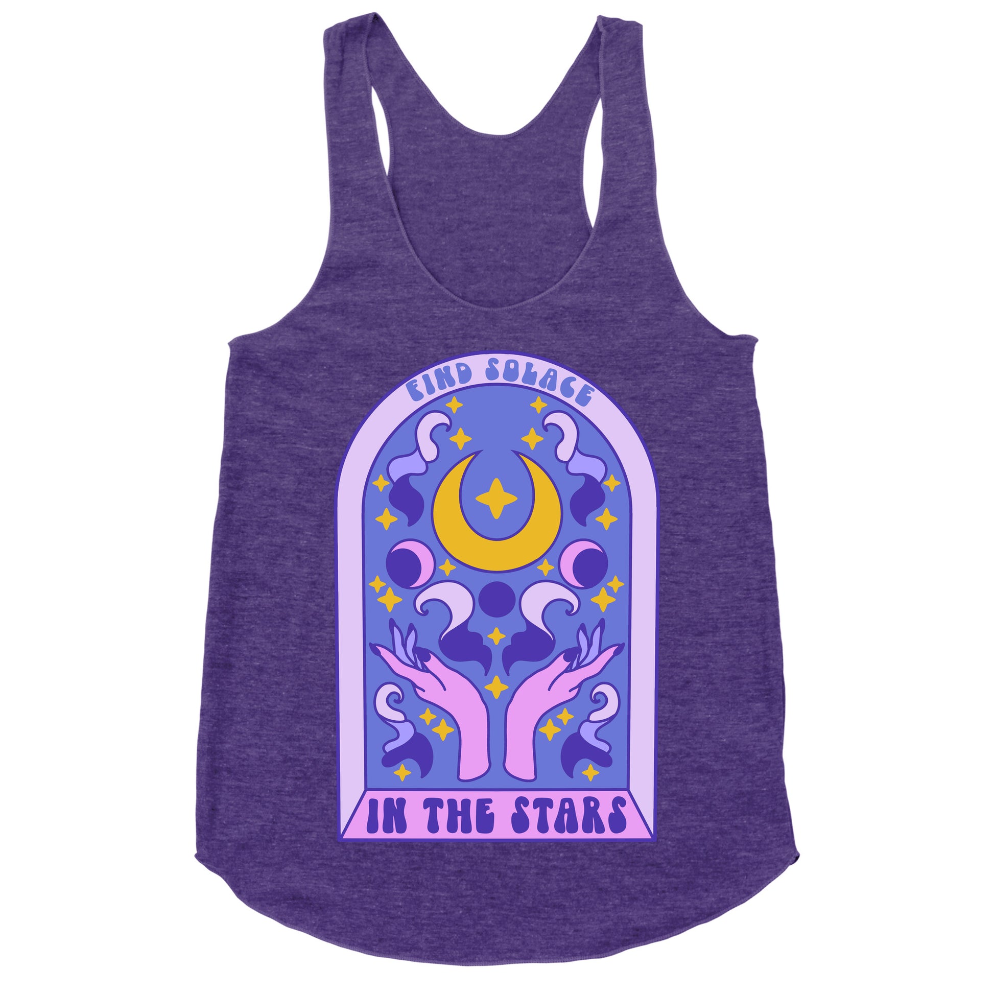 Find Solace In The Stars Racerback Tank